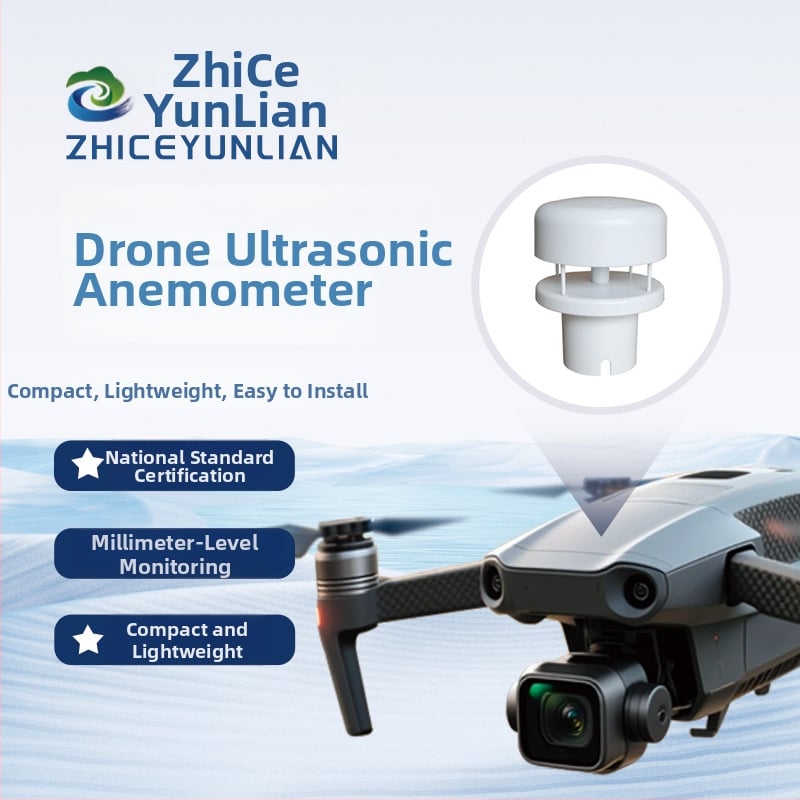 Senzor vetrové rýchlosti a smeru pre dron – pre veternú energiu a monitorovanie siete, nízka spotreba, okamžitá odozva