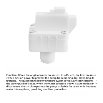 Príslušenstvo k čističke vody: rýchle pripojenie nízkotlakový spínač, univerzálny 2-pin konektor, ovládanie vypnutia a ochrana senzora