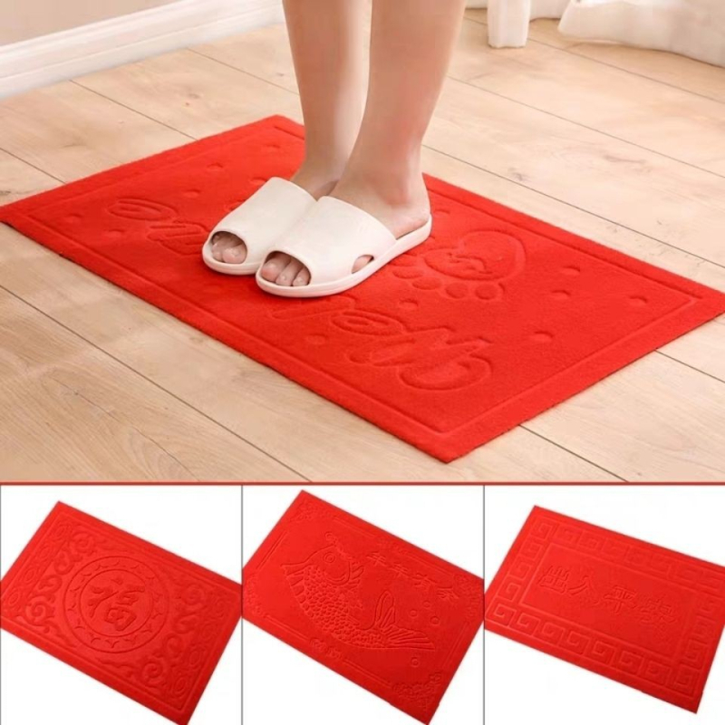 PVC prostirka za ulazna vrata s reljefnom površinom, kvadratna, jednobojna, 50×80 cm, ručno pranje