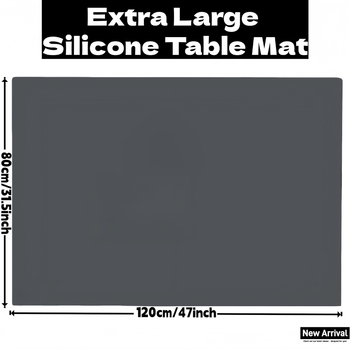 Silikonski podmetač za stol, 120×80 cm, debljina 1,5 mm, kvadratni, jednobojna, moderan minimalistički stil