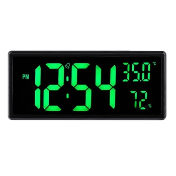 Kreativni zidni sat za dnevni boravak s velikim zaslonom, digitalni sat s prikazom temperature i vlage, jednostavan alarm, model 3808L