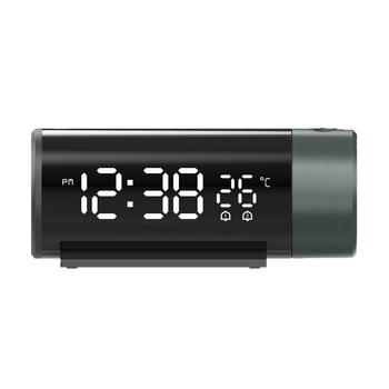 Projekcijski sat s USB punjenjem, termometrom, prikazom dvaju vremena, moderan minimalistički dizajn za kućnu upotrebu