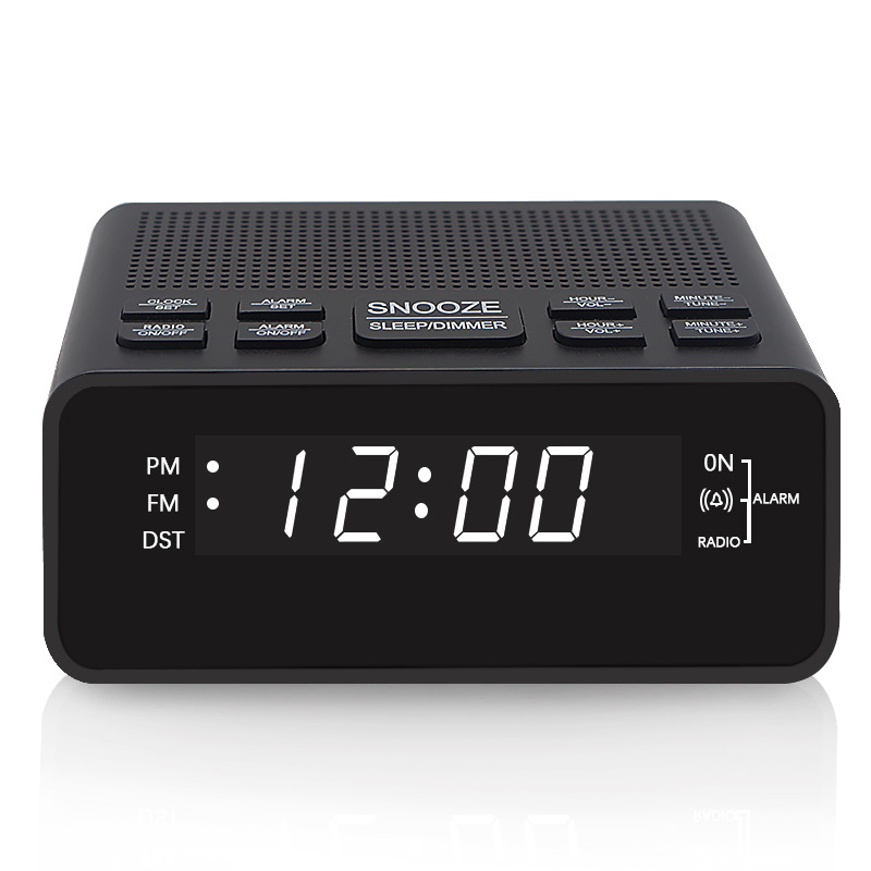 LED budilica-radio, stolni, s digitalnim zaslonom, dvostruki alarm AM/FM