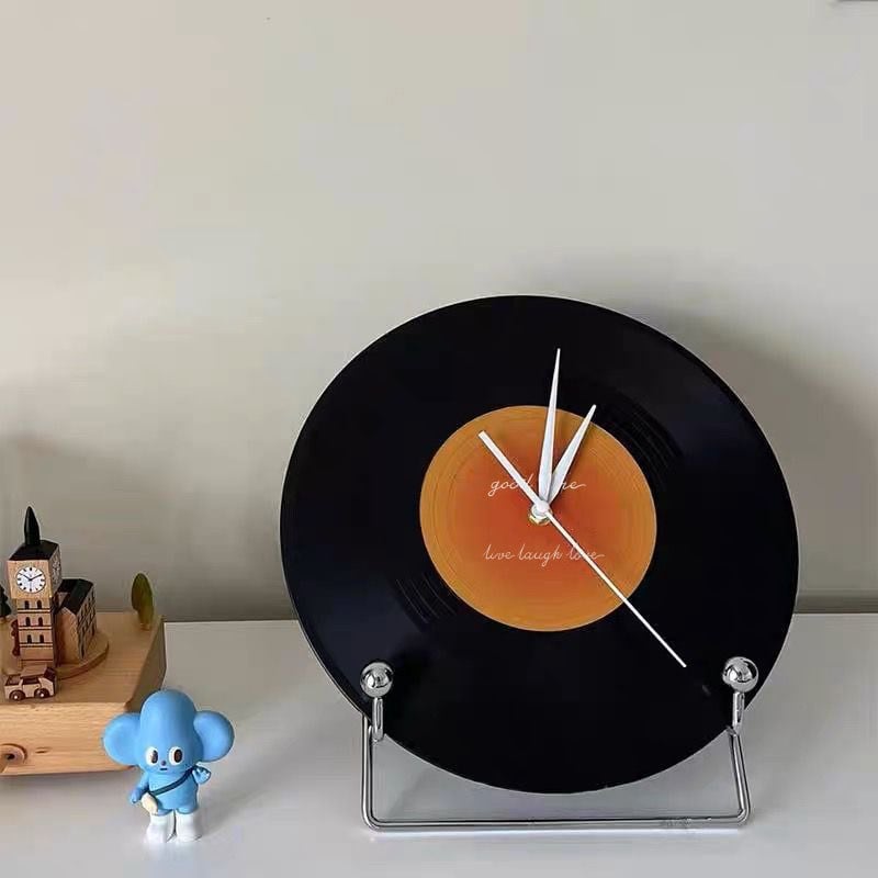 Zidni sat od vinilne ploče sa zalaskom sunca - vintage DIY dekor za kafić, bar i dnevni boravak