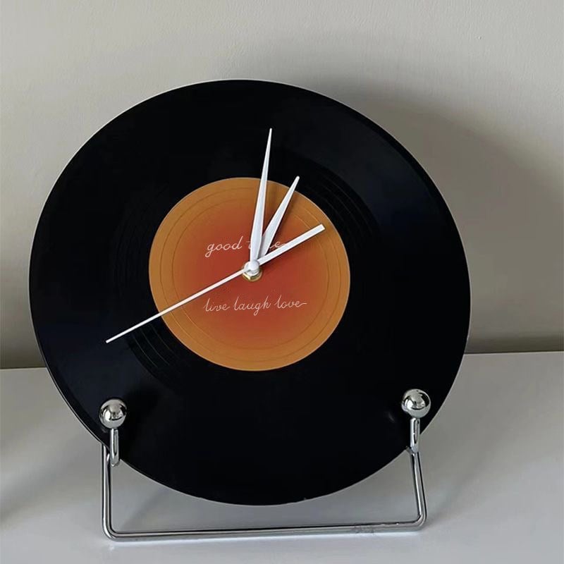 Zidni sat od vinilne ploče sa zalaskom sunca - vintage DIY dekor za kafić, bar i dnevni boravak