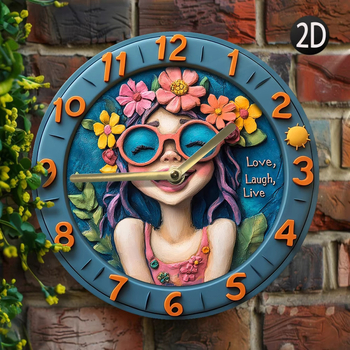 11-inčni kružni zidni sat s plastičnim okvirom, 3D digitalni zaslon, model NE-370