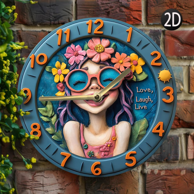 11-inčni kružni zidni sat s plastičnim okvirom, 3D digitalni zaslon, model NE-370
