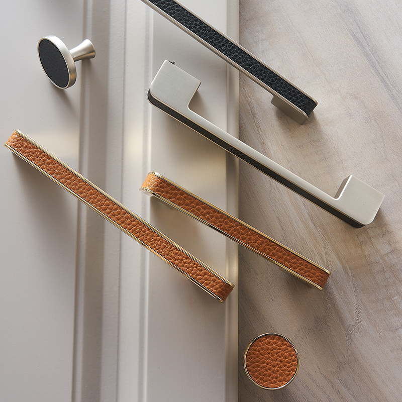 Duga ručka za ormar, crna, od cinkovog legura, europski stil, moderni minimalistički dizajn
