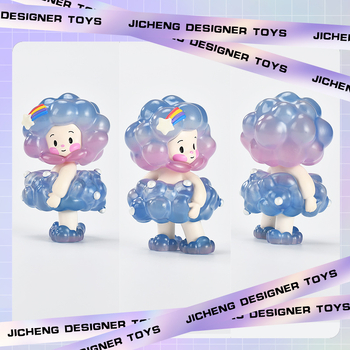 Figurine personalizate în stil desen animat, în cutie misterioasă, decor de birou din rășină-PVC, design mascote corporativă