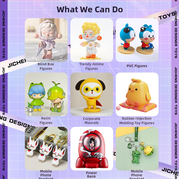 Figurine personalizate în stil desen animat, în cutie misterioasă, decor de birou din rășină-PVC, design mascote corporativă