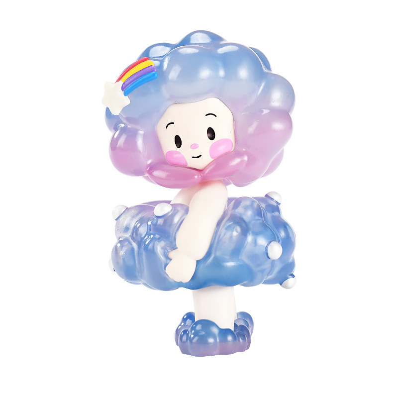 Figurine personalizate în stil desen animat, în cutie misterioasă, decor de birou din rășină-PVC, design mascote corporativă