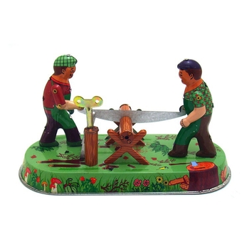 MS394 Retro cinková figura drvoseče – personalizirani ukras i rekvizit za fotografiranje