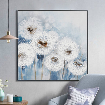5D dijamantna slika - puni dijamanti, ručno izrađena Dandelion Cross Stitch za blagovaonu, spavaću sobu i radnu sobu - moderni minimalistički stil