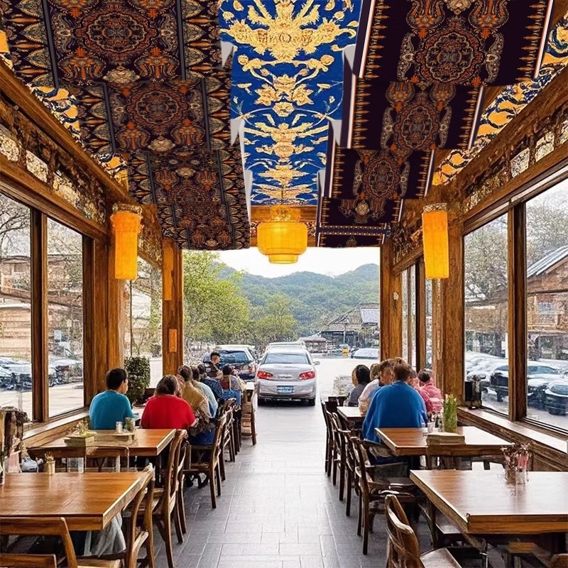 Etnička Guizhou platna za stropnu dekoraciju — prilagodljiva tapiserija za restorane i hostele