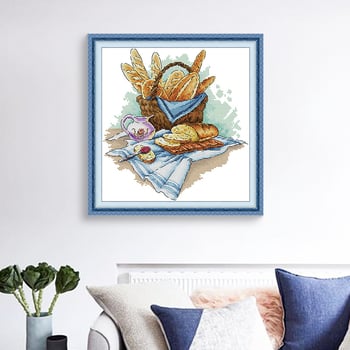 NKF Nova serija niti za cross-stitch – Doručak: kruh (hrana serije), DIY komplet za vez, pamuk 11CT