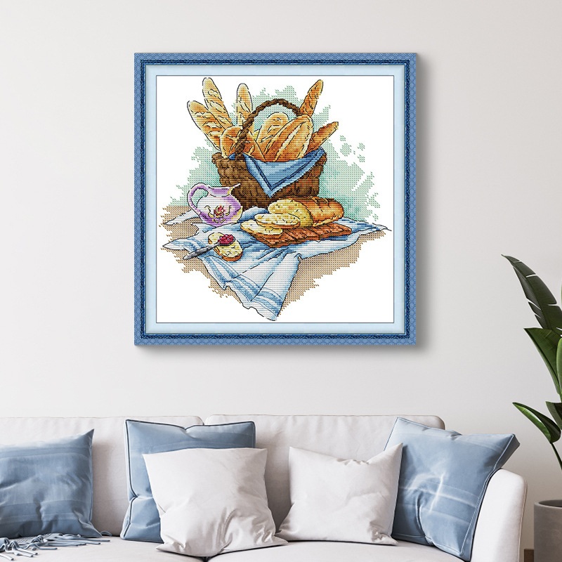 NKF Nova serija niti za cross-stitch – Doručak: kruh (hrana serije), DIY komplet za vez, pamuk 11CT