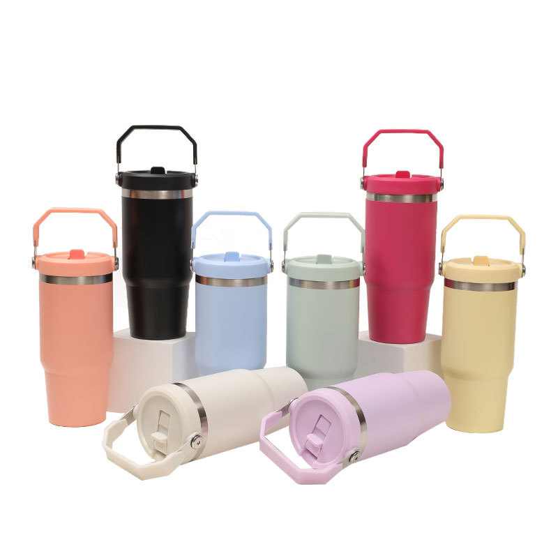 20oz ανοξείδωτο κύπελλο με λαβή, κενού μόνωσης, φορητό αθλητικό ποτήρι