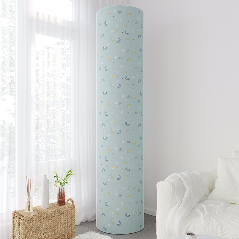 Nordijskog stila verticalni pokrov za klima uređaj, cilindričnog oblika, kružnog oblika, kompatibilan s Gree, Haier, Midea, za dnevni boravak – poliester