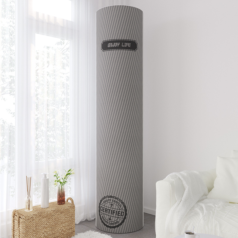Nordijskog stila verticalni pokrov za klima uređaj, cilindričnog oblika, kružnog oblika, kompatibilan s Gree, Haier, Midea, za dnevni boravak – poliester