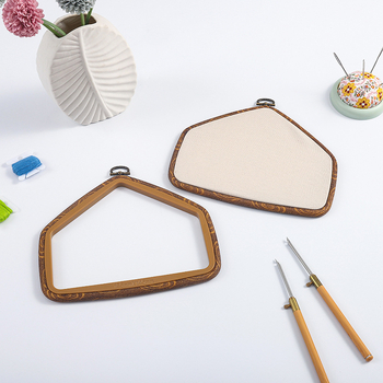 Kreativni retro obruč za vezenje u obliku male kućice, za DIY križni vez i kućnu dekoraciju