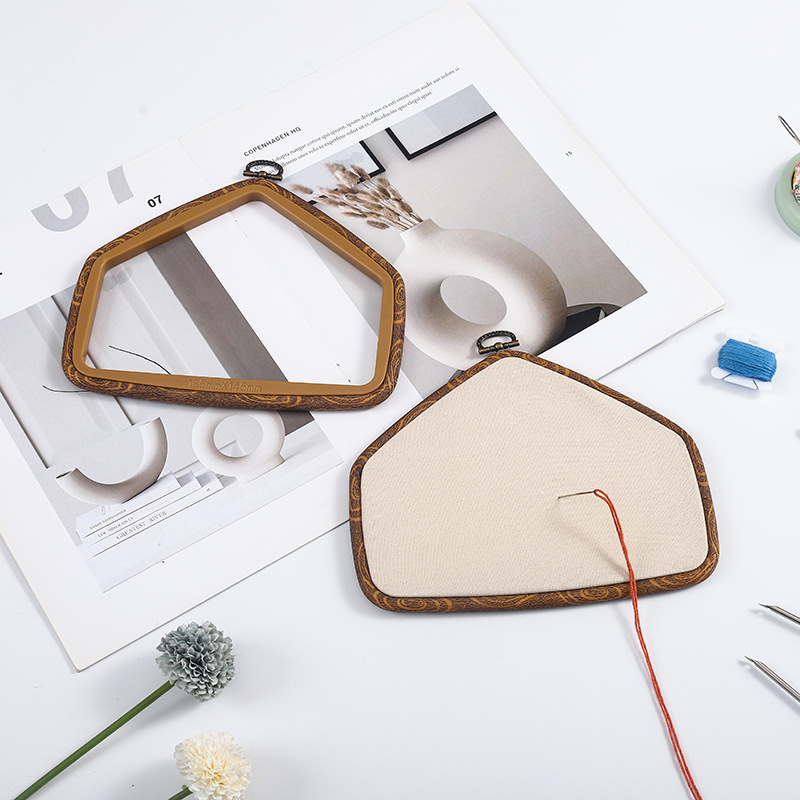 Kreativni retro obruč za vezenje u obliku male kućice, za DIY križni vez i kućnu dekoraciju