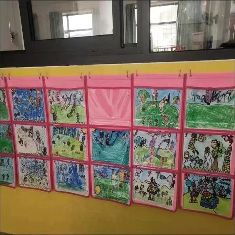 Prozirna zidna torba za izlaganje i pohranu crteža formata A4 za dječje umjetnine