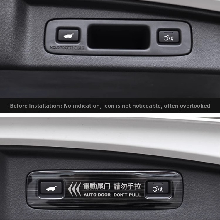 За Honda CR-V 2023 г. електрически багажник – предупредителен стикер за дръжката на багажника, декоративен автомобилен аксесоар