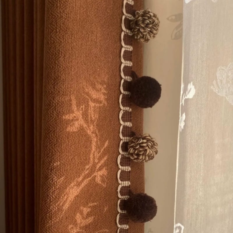 Čipkasti pompon za zavjese, ukras u francuskom stilu
