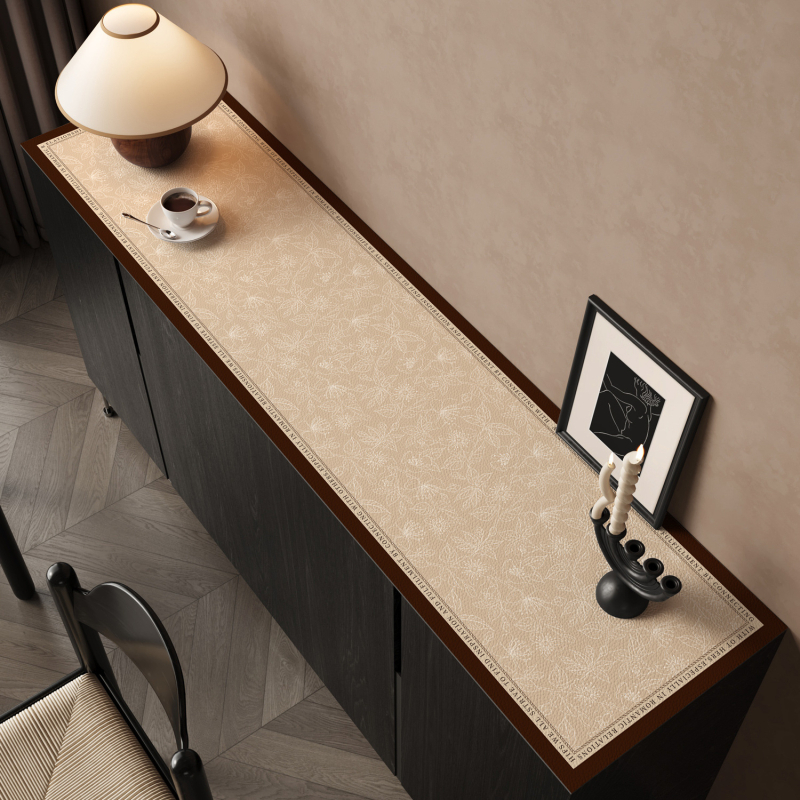 Pravokutni silikonski podmetač za stol u retro stilu, za bočne ormariće i hodnik; vodootporan, otporan na ulje, protuklizan, otporan na habanje; dekorativni motiv cvijeća i ptica