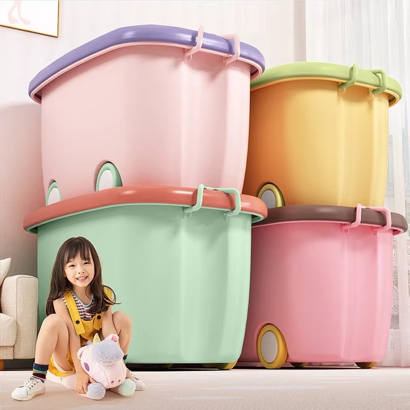 Good helper Многофункционална кутия за съхранение с колела за играчки, дрехи за бебета и книги