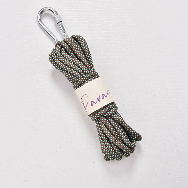 6 mm mrežasti paracord s metalnom kopčom i jezgrom, vanjski padobranski dodatak, privjesak za mobitel, 5 m poliester konopac