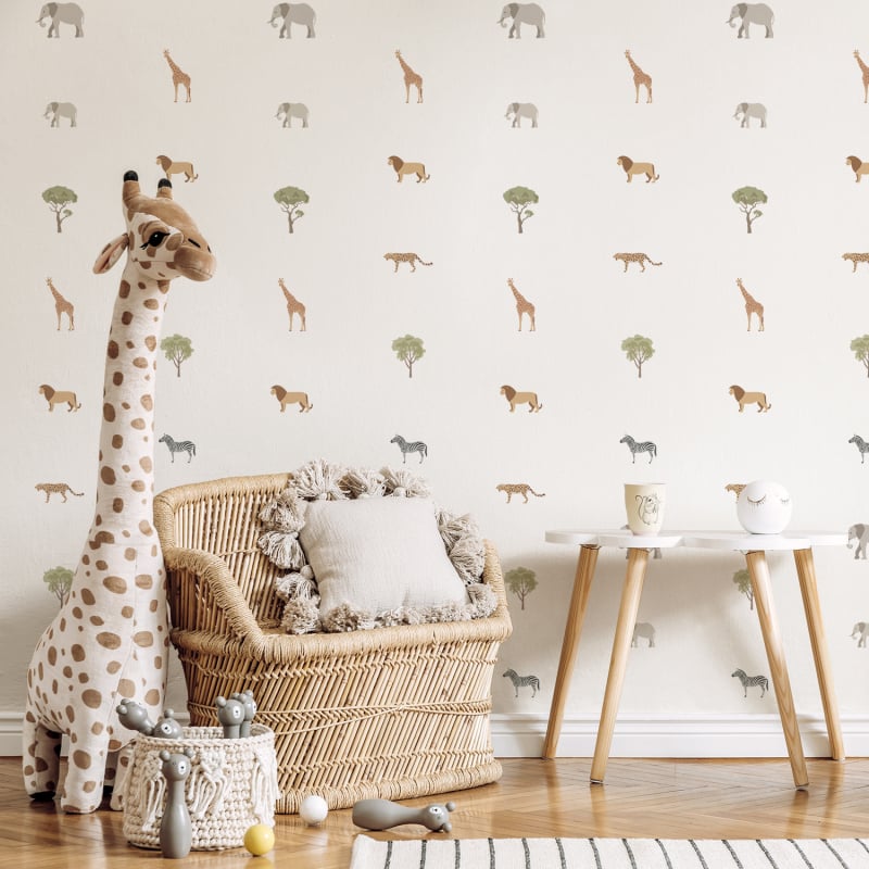 Funlife Ljubav u Bohemiji: Boho stil zidne naljepnice sa crtanim životinjama PA351