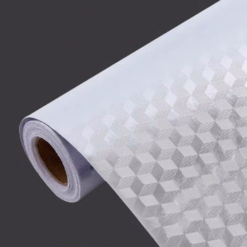 Naljepnica za zid od aluminijske folije za kuhinjske ormariće – otporna na masnoće i vlagu, vodootporna, samolijepljiva, minimalistički mrežasti dizajn, 1 kom.