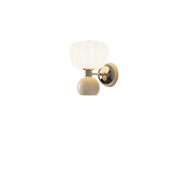 Stenska lampa u obliku tikve za spavaću sobu uz krevet, zaštita očiju, francuski retro krem stil, pogodna kao pozadinsko zidno osvjetljenje dnevnog boravka i atmosfera u dječjoj sobi za učenje