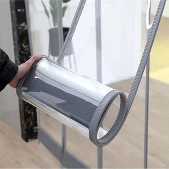 Magnetska PVC zavjesa za vrata – prozirna, protiv komaraca, pregradna zavjesa, otporna na vjetar, toplinska izolacija, zaštita od prašine, za jesen i zimu