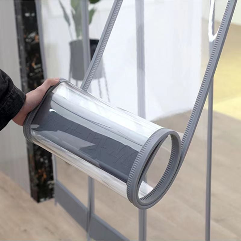 Magnetska PVC zavjesa za vrata – prozirna, protiv komaraca, pregradna zavjesa, otporna na vjetar, toplinska izolacija, zaštita od prašine, za jesen i zimu