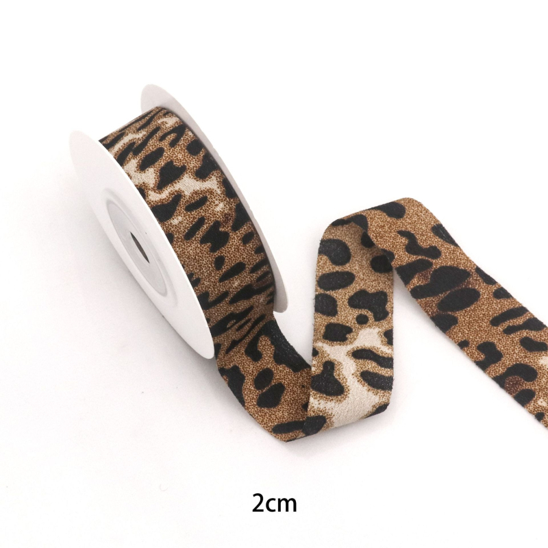 Dvostrano twill traka s uzorkom leoparda i mliječnim uzorkom — ručno izrađena mašna, traka za DIY projekte, pakiranje i dodaci za slamenu kapu