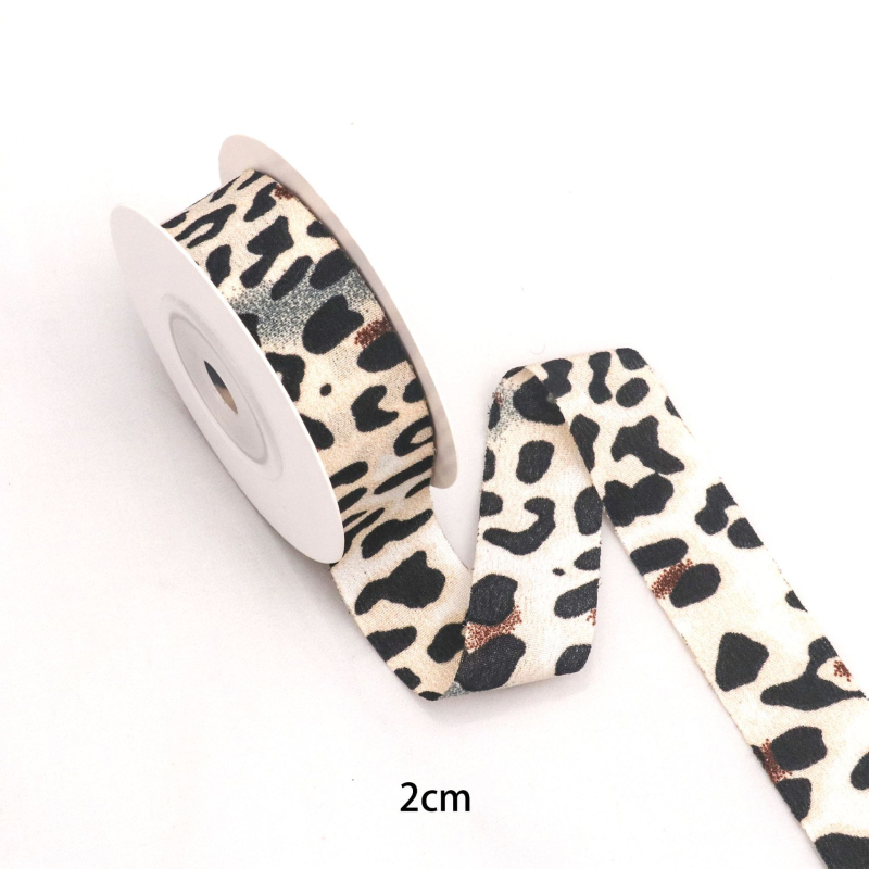 Dvostrano twill traka s uzorkom leoparda i mliječnim uzorkom — ručno izrađena mašna, traka za DIY projekte, pakiranje i dodaci za slamenu kapu