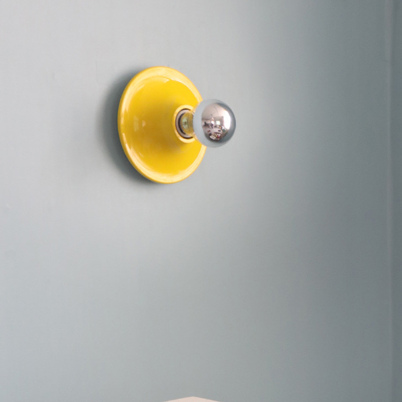 Teti Bauhaus Nordic Vintage zidna lampa – žuta, za dnevni boravak, spavaću sobu i hodnik