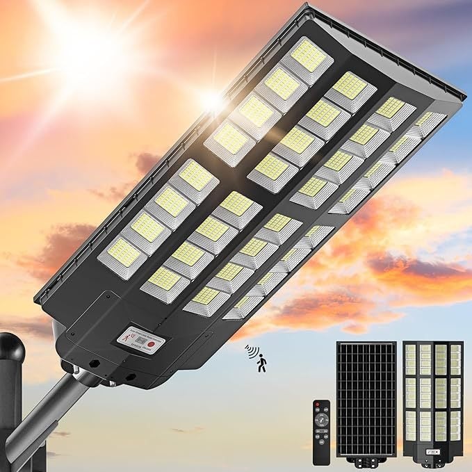 Četverostrana solarna zidna svjetiljka za dvorište, daljinsko upravljanje, senzor pokreta, vodootporna vanjska rasvjeta IP65