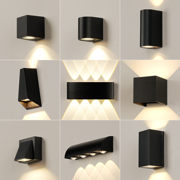 LED vanjsko zidno svjetlo, vodootporno, zidni projektor koji rasvjetljuje zid – vanjski osvjetljenje dvorišta, balkona i stubišta; moderni minimalistički stil, za kućnu upotrebu