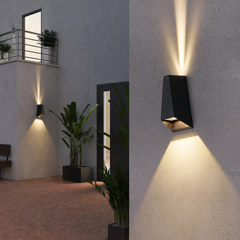 LED vanjsko zidno svjetlo, vodootporno, zidni projektor koji rasvjetljuje zid – vanjski osvjetljenje dvorišta, balkona i stubišta; moderni minimalistički stil, za kućnu upotrebu
