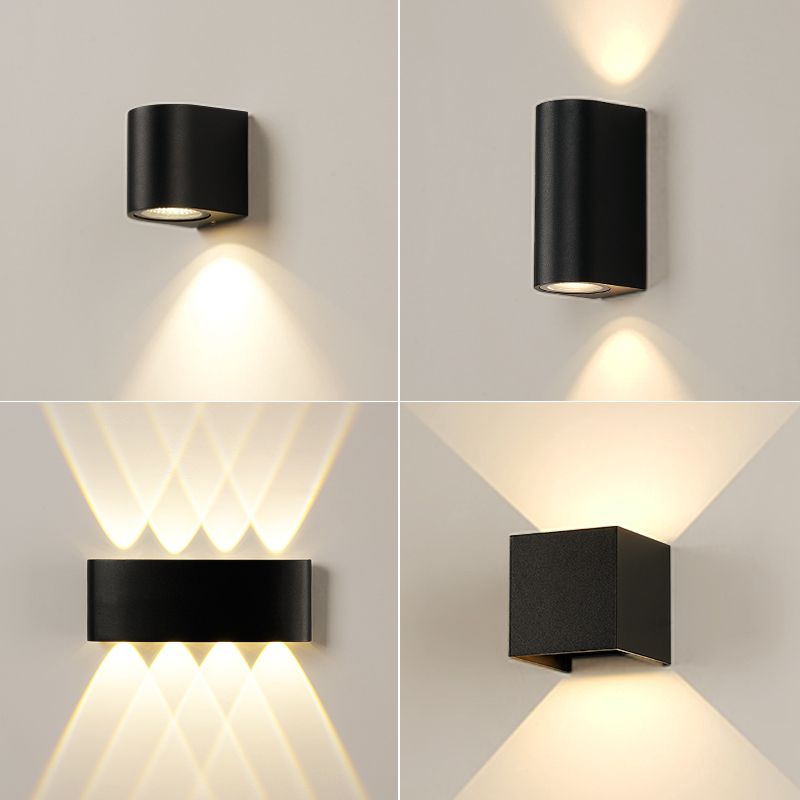 LED vanjsko zidno svjetlo, vodootporno, zidni projektor koji rasvjetljuje zid – vanjski osvjetljenje dvorišta, balkona i stubišta; moderni minimalistički stil, za kućnu upotrebu