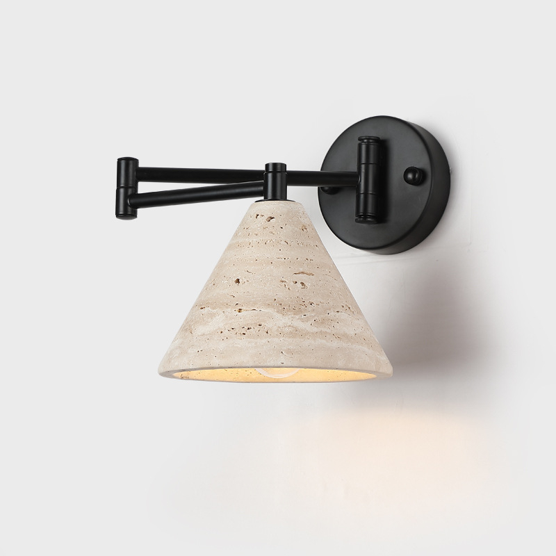 Stenska lampa s pomičnim ramenom u skandinavskom stilu, kineski retro dizajn, LED svjetiljka za čitanje za studij ili dnevni boravak