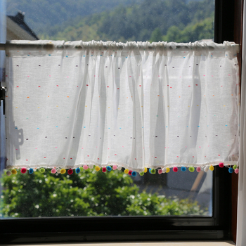 Francuski stil, svježa tekstilna poluzavjesa za kutni prozor i ormar, prozirna zavjesa za vrata i pregradni panel