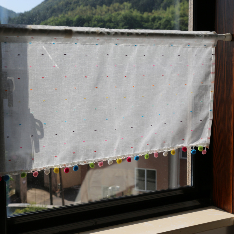 Francuski stil, svježa tekstilna poluzavjesa za kutni prozor i ormar, prozirna zavjesa za vrata i pregradni panel