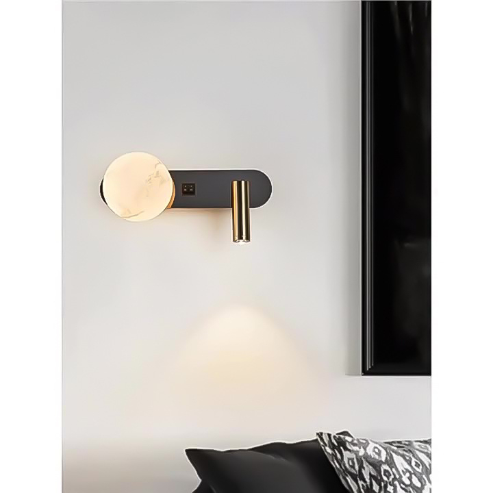 Zidna lampa za spavaću sobu u talijanskom minimalističkom stilu, okretna svjetiljka za čitanje pokraj kreveta