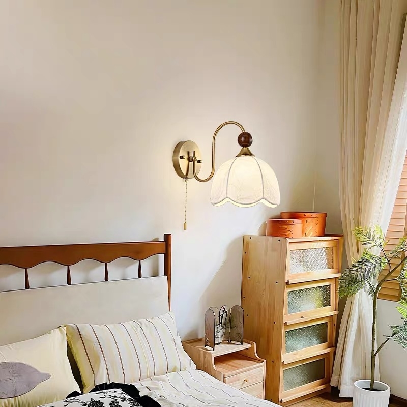 Francuska retro zidna svjetiljka u stilu sredine stoljeća wabi-sabi za spavaću sobu, dnevni boravak, hodnik i stubište