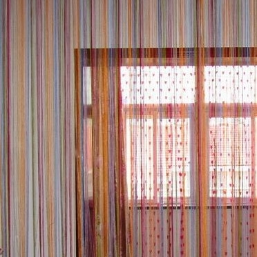 Zavjesa s pravolinijskim linijama, šarena mrežasta zavjesa za vrata, dnevni boravak – moderni minimalistički stil