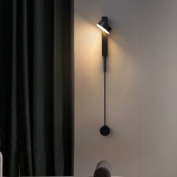 Nordijski minimalistički zidni svjetiljka za dnevni boravak i spavaću sobu, prilagodljiva noćna lampica, jednostavno dekorativno zidno osvjetljenje za pozadinsku zid i hodnik